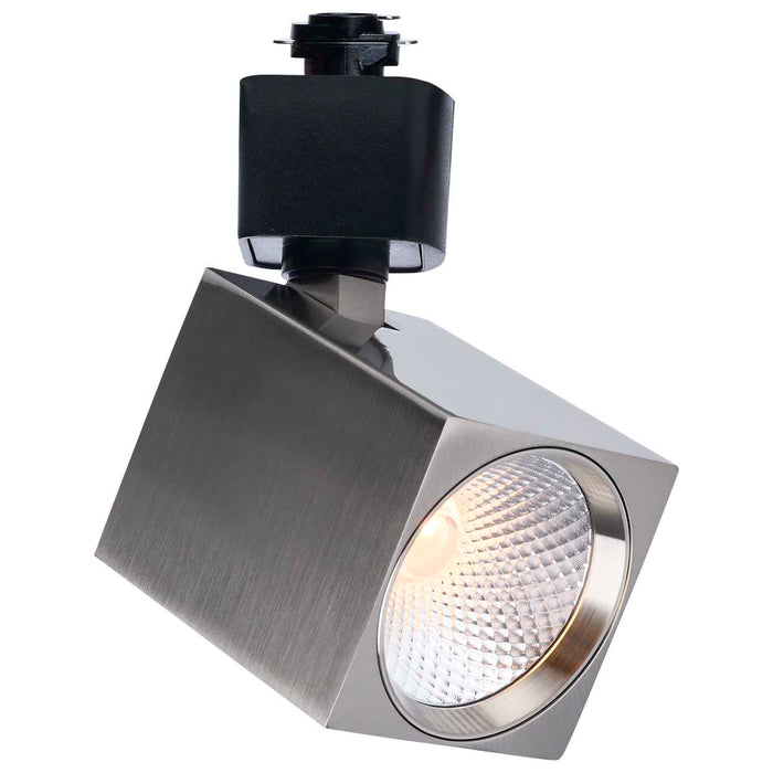 Track Head Satco TH753 8 Watt LED Track Head - 2700K/3000K/3500K/4000K/5000K CCT Selectable - Dim to Warm - H Style - 36 Degree Beam Angle - 120 Volt - Brushed Nickel - Square Satco