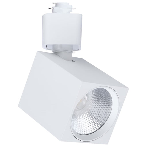Track Head Satco TH754 8 Watt LED Track Head - 2700K/3000K/3500K/4000K/5000K CCT Selectable - Dim to Warm - H Style - 48 Degree Beam Angle - 120 Volt - White - Square Satco