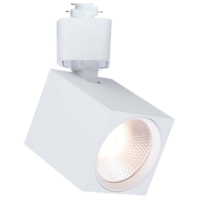 Track Head Satco TH754 8 Watt LED Track Head - 2700K/3000K/3500K/4000K/5000K CCT Selectable - Dim to Warm - H Style - 48 Degree Beam Angle - 120 Volt - White - Square Satco