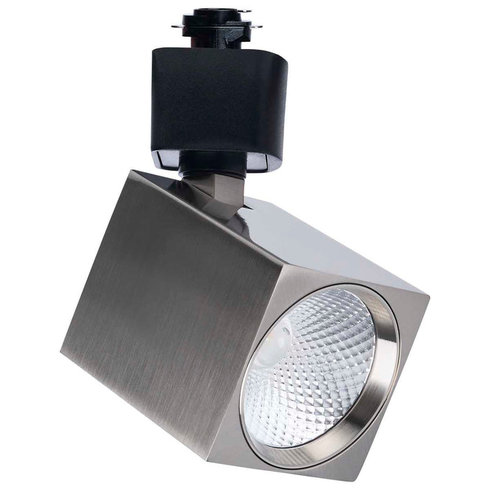 Track Head Satco TH756 8 Watt LED Track Head - 2700K/3000K/3500K/4000K/5000K CCT Selectable - Dim to Warm - H Style - 48 Degree Beam Angle - 120 Volt - Brushed Nickel - Square Satco
