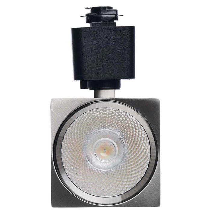 Track Head Satco TH756 8 Watt LED Track Head - 2700K/3000K/3500K/4000K/5000K CCT Selectable - Dim to Warm - H Style - 48 Degree Beam Angle - 120 Volt - Brushed Nickel - Square Satco