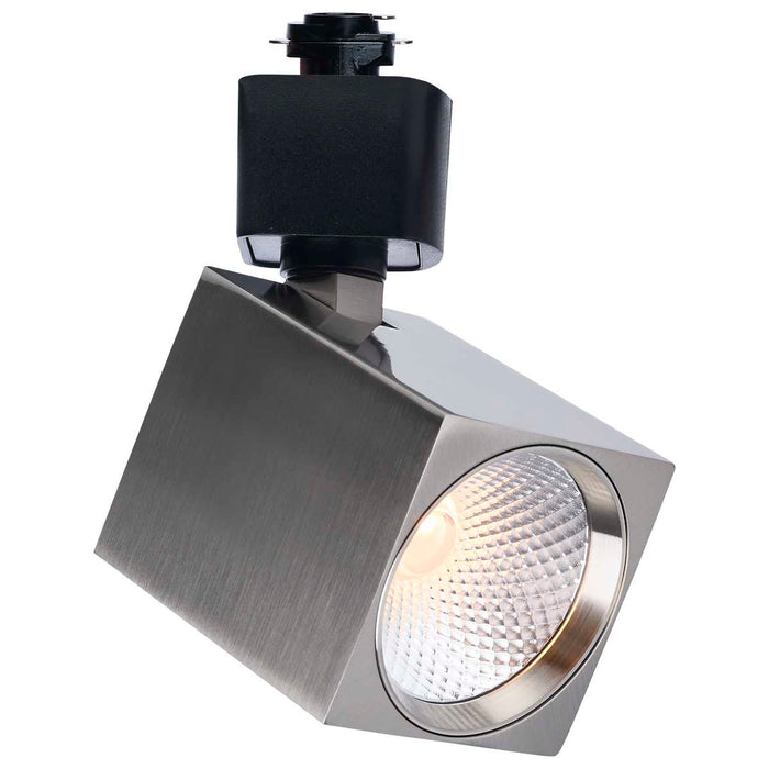 Track Head Satco TH756 8 Watt LED Track Head - 2700K/3000K/3500K/4000K/5000K CCT Selectable - Dim to Warm - H Style - 48 Degree Beam Angle - 120 Volt - Brushed Nickel - Square Satco