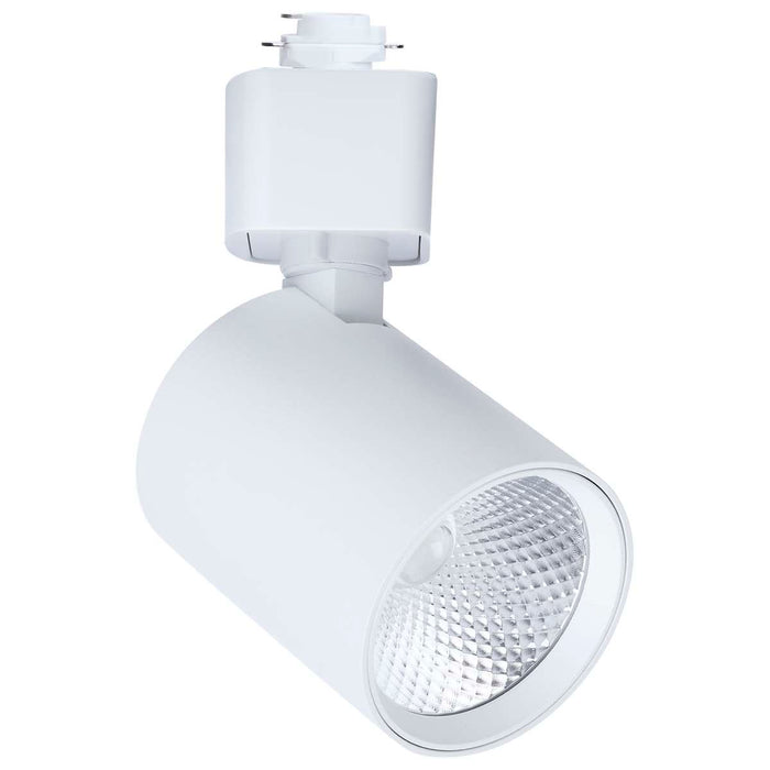 Track Head Satco TH761 8 Watt LED Track Head - 2700K/3000K/3500K/4000K/5000K CCT Selectable - Dim to Warm - H Style - 36 Degree Beam Angle - 120 Volt - White - Round Satco