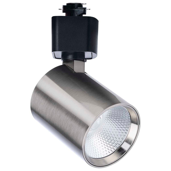 Track Head Satco TH763 8 Watt LED Track Head - 2700K/3000K/3500K/4000K/5000K CCT Selectable - Dim to Warm - H Style - 36 Degree Beam Angle - 120 Volt - Brushed Nickel - Round Satco
