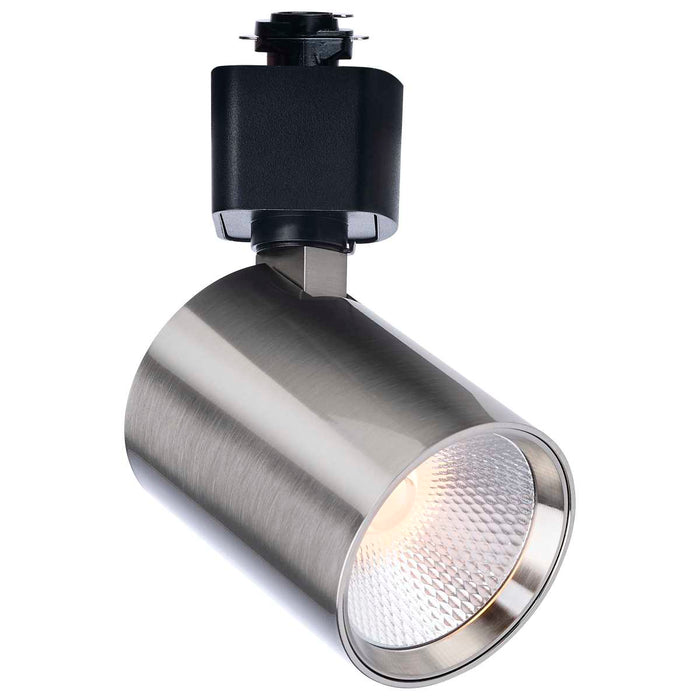 Track Head Satco TH763 8 Watt LED Track Head - 2700K/3000K/3500K/4000K/5000K CCT Selectable - Dim to Warm - H Style - 36 Degree Beam Angle - 120 Volt - Brushed Nickel - Round Satco