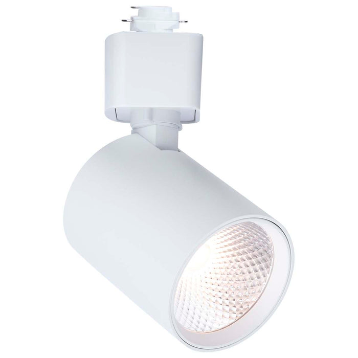Track Head Satco TH764 8 Watt LED Track Head - 2700K/3000K/3500K/4000K/5000K CCT Selectable - Dim to Warm - H Style - 48 Degree Beam Angle - 120 Volt - White - Round Satco