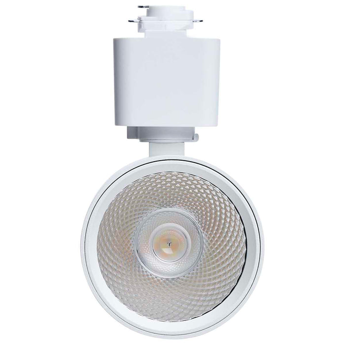 Track Head Satco TH764 8 Watt LED Track Head - 2700K/3000K/3500K/4000K/5000K CCT Selectable - Dim to Warm - H Style - 48 Degree Beam Angle - 120 Volt - White - Round Satco
