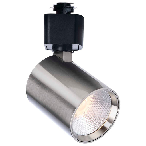 Track Head Satco TH766 8 Watt LED Track Head - 2700K/3000K/3500K/4000K/5000K CCT Selectable - Dim to Warm - H Style - 48 Degree Beam Angle - 120 Volt - Brushed Nickel - Round Satco