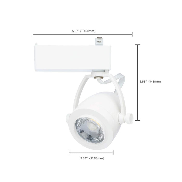 Track Head Nuvo TH913 12 Watt LED Track Head - Starfish Enabled - Pinch Back - White Finish - 120 Volt - RGBTW - H-Style Nuvo