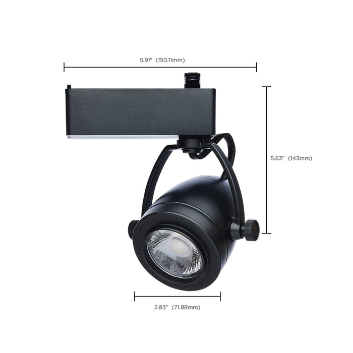 Track Head Nuvo TH914 12 Watt LED Track Head - Starfish Enabled - Pinch Back - Black Finish - 120 Volt - RGBTW - H-Style Nuvo