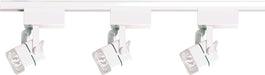 Track Kit Nuvo TK310 3 Light - MR16 - Square Track Kit - 4 foot Track - Low Voltage - White - H-Style Nuvo
