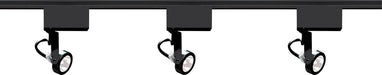 Track Kit Nuvo TK315 3 Light - MR16 - Gimbal Ring Track Kit - 4 foot Track - Low Voltage - Black - H-Style Nuvo