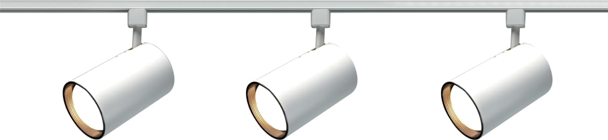 Track Kit Nuvo TK318 3 Light - R30 - Straight Cylinder Track Kit - 4 foot Track - White - H-Style Nuvo