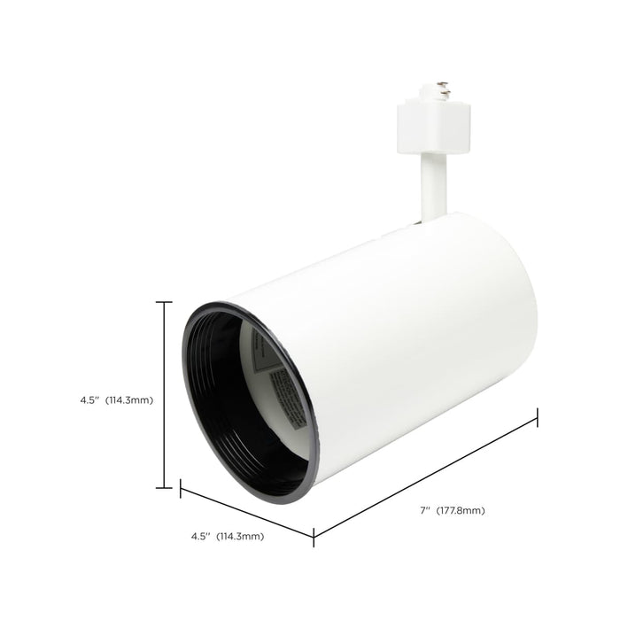 Track Kit Nuvo TK318 3 Light - R30 - Straight Cylinder Track Kit - 4 foot Track - White - H-Style Nuvo