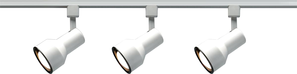 Track Kit Nuvo TK320 3 Light - R30 - Step Cylinder Track Kit - 4 foot Track - White - H-Style Nuvo