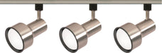 Track Kit Nuvo TK340 3 Light - R30 - Step Cylinder Track Kit - 4 foot Track - Brushed Nickel - H-Style Nuvo