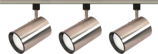 Track Kit Nuvo TK341 3 Light - R30 - Straight Cylinder Track Kit - 4 foot Track - Brushed Nickel - H-Style Nuvo