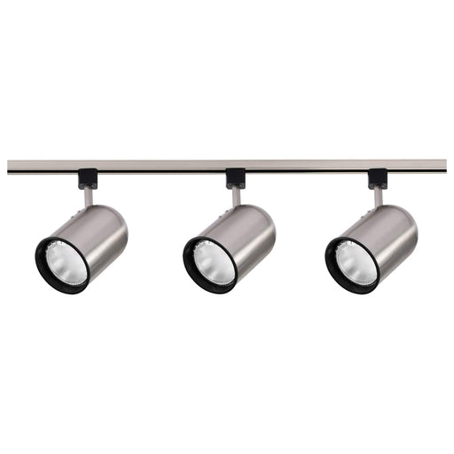 Track Kit Nuvo TK342 3 Light - R30 - Bullet Cylinder Track Kit - 4 foot Track - Brushed Nickel - H-Style Nuvo