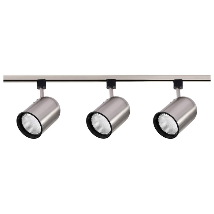 Track Kit Nuvo TK342 3 Light - R30 - Bullet Cylinder Track Kit - 4 foot Track - Brushed Nickel - H-Style Nuvo