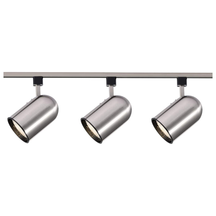 Track Kit Nuvo TK342 3 Light - R30 - Bullet Cylinder Track Kit - 4 foot Track - Brushed Nickel - H-Style Nuvo