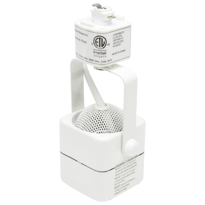 Track Kit Nuvo TK345 3 Light - MR16 - Square Track Kit - 4 foot Track - Line Voltage - White - H-Style Nuvo