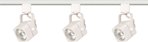 Track Kit Nuvo TK345 3 Light - MR16 - Square Track Kit - 4 foot Track - Line Voltage - White - H-Style Nuvo