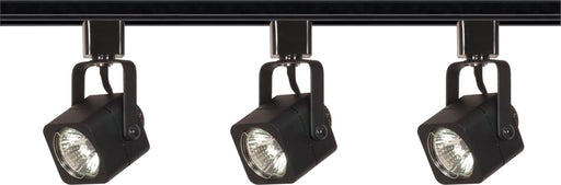 Track Kit Nuvo TK346 3 Light - MR16 - Square Track Kit - 4 foot Track - Line Voltage - Black - H-Style Nuvo