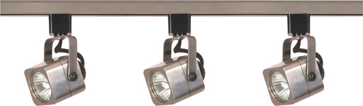 Track Kit Nuvo TK347 3 Light - MR16 - Square Track Kit - 4 foot Track - Line Voltage - Brushed Nickel - H-Style Nuvo