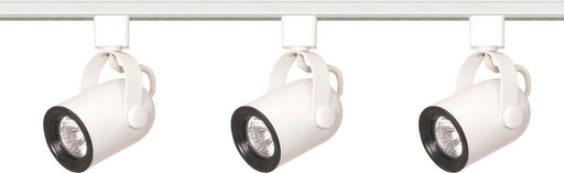 Track Kit Nuvo TK348 3 Light - MR16 - Round Back Track Kit - 4 foot Track - Line Voltage - White - H-Style Nuvo
