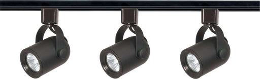 Track Kit Nuvo TK349 3 Light - MR16 - Round Back Track Kit - 4 foot Track - Line Voltage - Black - H-Style Nuvo