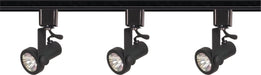 Track Kit Nuvo TK352 3 Light - MR16 - Gimbal Ring Track Kit - 4 foot Track - Line Voltage - Black - H-Style Nuvo
