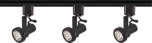 Track Kit Nuvo TK352 3 Light - MR16 - Gimbal Ring Track Kit - 4 foot Track - Line Voltage - Black - H-Style Nuvo