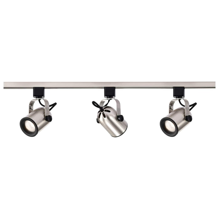 Track Kit Nuvo TK354 3 Light - MR16 - Round Back Track Kit - 4 foot Track - Line Voltage - Brushed Nickel - H-Style Nuvo