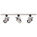 Track Kit Nuvo TK354 3 Light - MR16 - Round Back Track Kit - 4 foot Track - Line Voltage - Brushed Nickel - H-Style Nuvo
