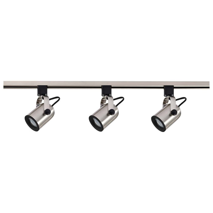 Track Kit Nuvo TK354 3 Light - MR16 - Round Back Track Kit - 4 foot Track - Line Voltage - Brushed Nickel - H-Style Nuvo