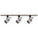 Track Kit Nuvo TK354 3 Light - MR16 - Round Back Track Kit - 4 foot Track - Line Voltage - Brushed Nickel - H-Style Nuvo