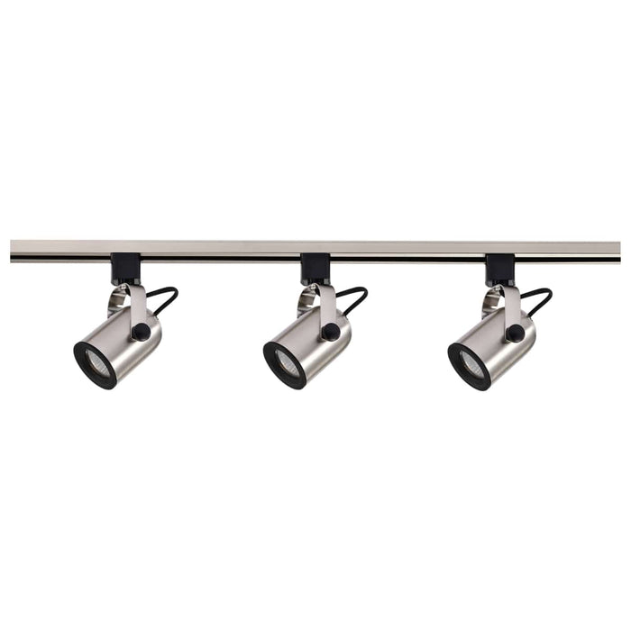 Track Kit Nuvo TK354 3 Light - MR16 - Round Back Track Kit - 4 foot Track - Line Voltage - Brushed Nickel - H-Style Nuvo