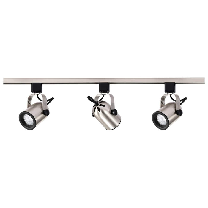 Track Kit Nuvo TK354 3 Light - MR16 - Round Back Track Kit - 4 foot Track - Line Voltage - Brushed Nickel - H-Style Nuvo