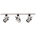 Track Kit Nuvo TK354 3 Light - MR16 - Round Back Track Kit - 4 foot Track - Line Voltage - Brushed Nickel - H-Style Nuvo