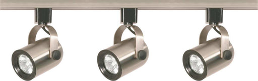Track Kit Nuvo TK354 3 Light - MR16 - Round Back Track Kit - 4 foot Track - Line Voltage - Brushed Nickel - H-Style Nuvo