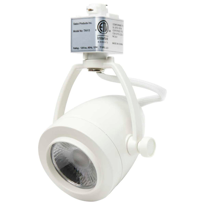 Track Kit Nuvo TK413 3 Light - Track Lighting Kit - 12 Watt LED per Head - 3000K - 4 foot Track - 36 degree - Pinch back shape - White finish - H-Style Nuvo