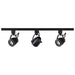 Track Kit Nuvo TK414 3 Light - Track Lighting Kit - 12 Watt LED per Head - 3000K - 4 foot Track - 36 degree - Pinch back - Black finish - H-Style Nuvo