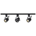 Track Kit Nuvo TK414 3 Light - Track Lighting Kit - 12 Watt LED per Head - 3000K - 4 foot Track - 36 degree - Pinch back - Black finish - H-Style Nuvo