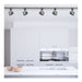 Track Kit Nuvo TK417 3 Light - Track Lighting Kit - 12 Watt LED per Head - 3000K - 4 foot Track - 36 degree - Pinch back - Brushed Nickel finish - H-Style Nuvo