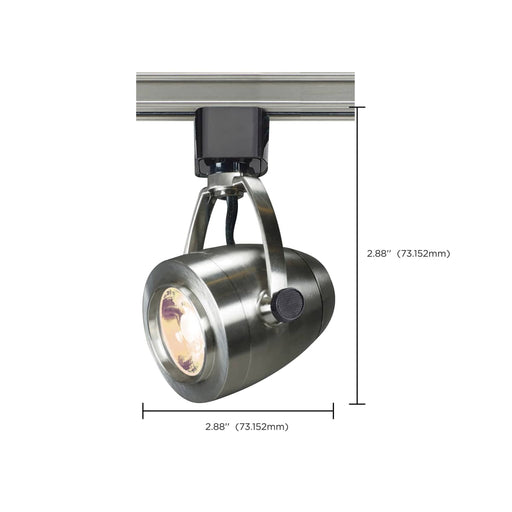 Track Kit Nuvo TK417 3 Light - Track Lighting Kit - 12 Watt LED per Head - 3000K - 4 foot Track - 36 degree - Pinch back - Brushed Nickel finish - H-Style Nuvo
