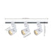 Track Kit Nuvo TK423 3 Light - Track Lighting Kit - 12 Watt LED per Head - 3000K - 4 foot Track - 36 degree - Round shape with angle arm - White finish - H-Style Nuvo