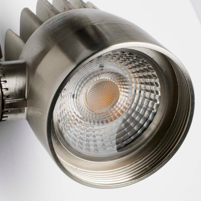Track Kit Nuvo TK427 3 Light - Track Lighting Kit - 12 Watt LED per Head - 3000K - 4 foot Track - 36 degree - Round shape with angle arm - Brushed Nickel finish - H-Style Nuvo