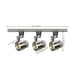 Track Kit Nuvo TK427 3 Light - Track Lighting Kit - 12 Watt LED per Head - 3000K - 4 foot Track - 36 degree - Round shape with angle arm - Brushed Nickel finish - H-Style Nuvo