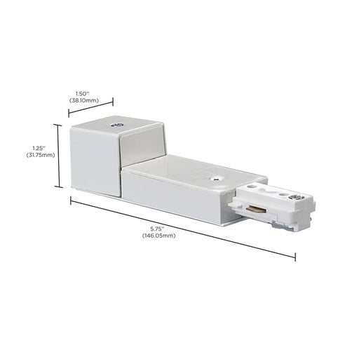 Nuvo TP169 Conduit Live End Feed Connector Power Supply for H Track Lighting LightStoreUSA