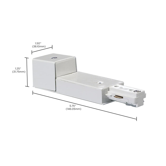 Nuvo TP169 Conduit Live End Feed Connector Power Supply for H Track Lighting LightStoreUSA
